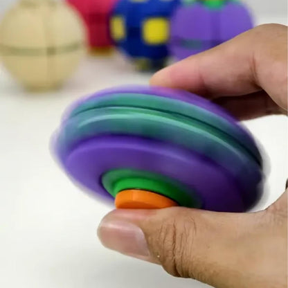 Press & Spin Fidget Ball – 3D Printed Sensory Stress Relief Toy for Kids, Teens & Adults | Compact Anxiety Fidget Spinner