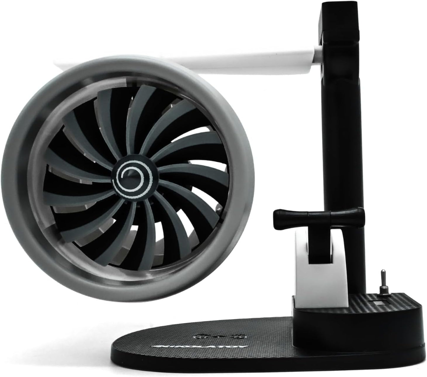 Jet Engine Fan Desk Gadget with Wireless Charger – LED Turbofan Model
