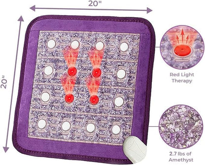 Infrared Heating Mat – Portable Crystal Gemstone Therapy Mat with Red Light