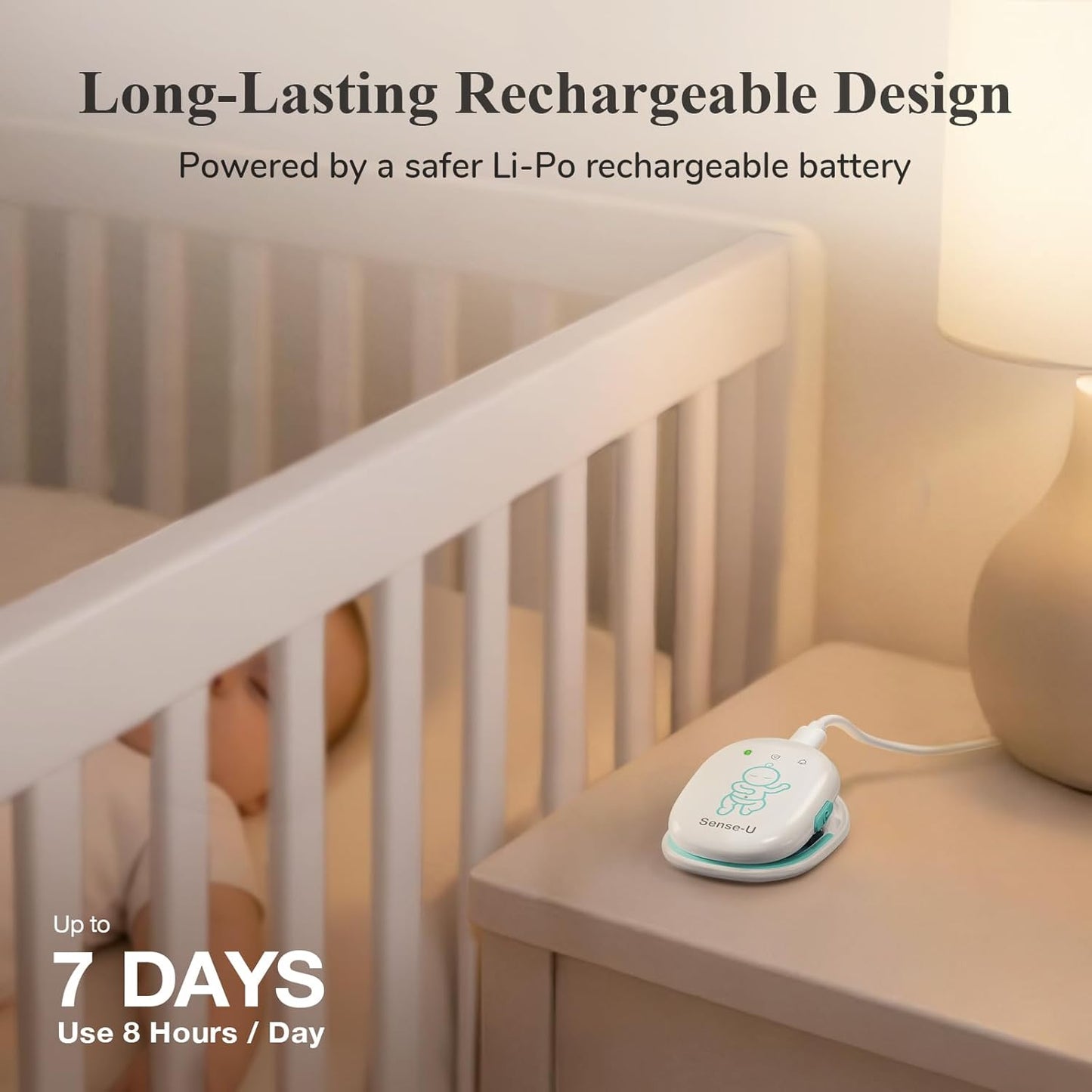Sense-U Pro Baby Breathing & Sleep Monitor – Clip-On with Vibration Alerts