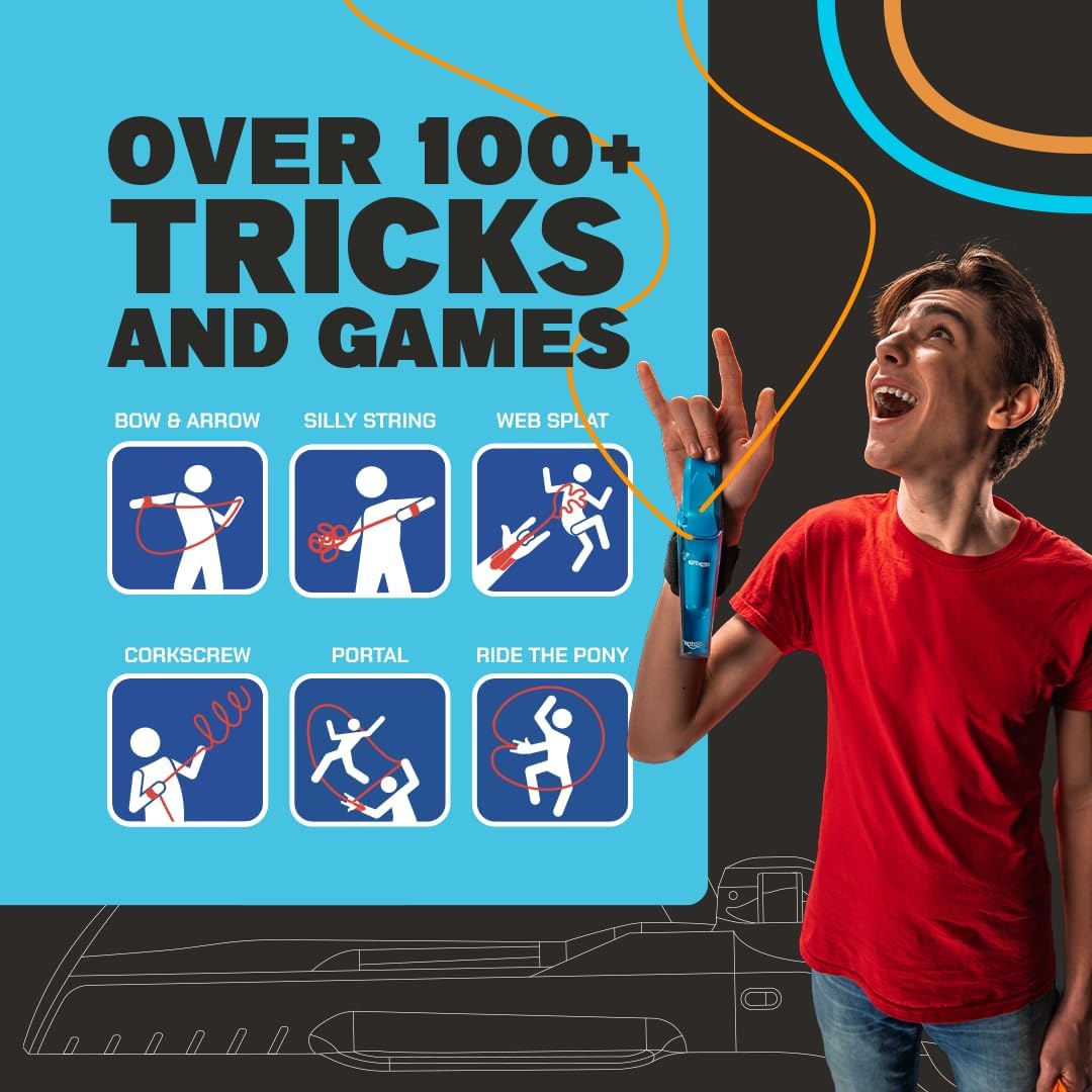 ZipString Aracna Webshooter – Glow-in-the-Dark String Launcher Trick Toy for Kids & Teens
