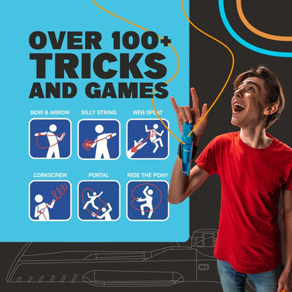 ZipString Aracna Webshooter – Glow-in-the-Dark String Launcher Trick Toy for Kids & Teens