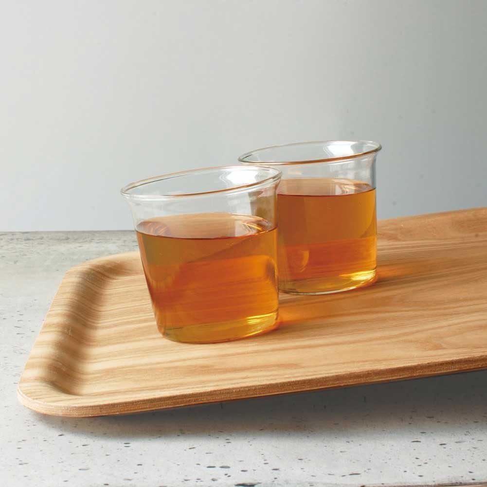 KINTO Non-Slip Teak Wooden Tray – 10.6" x 7.9" Serving Tray for Home