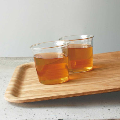 KINTO Non-Slip Teak Wooden Tray – 10.6" x 7.9" Serving Tray for Home