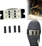 Friction spark pad attached to shoe sole for bike and skateboard