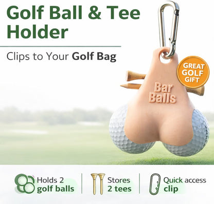 Novelty Golf Ball Holder – Funny Clip-On Ball & Tee Carrier for Golf Bag