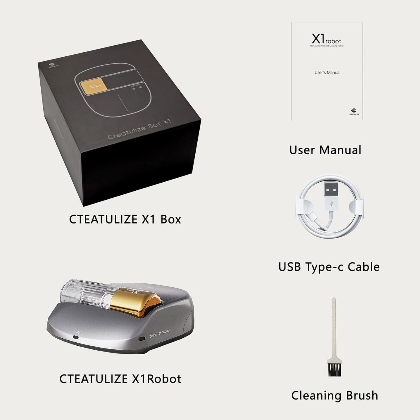 CREATULIZE X1 Robot Bed Vacuum – Cordless Mattress Cleaner with UV-C Light
