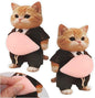3D suit cat belly car stickers, soft squishy self-adhesive door edge guards and cute car decals