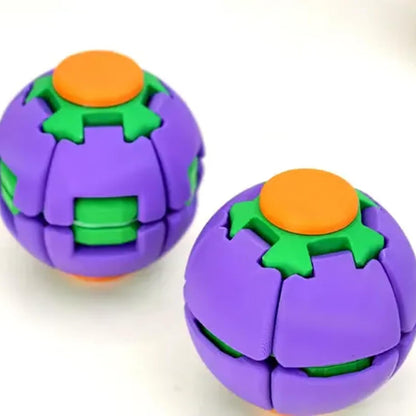 Press & Spin Fidget Ball – 3D Printed Sensory Stress Relief Toy for Kids, Teens & Adults | Compact Anxiety Fidget Spinner