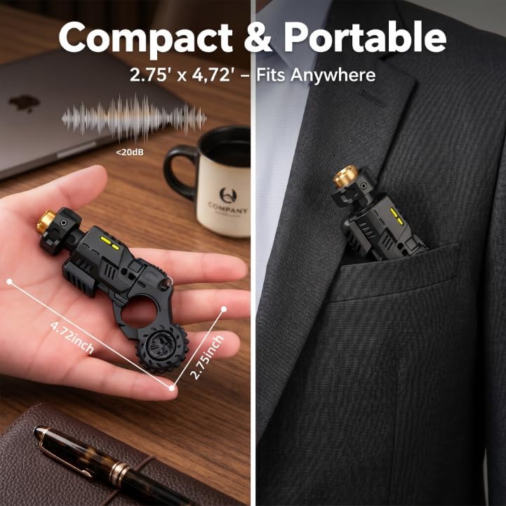 Metal Fidget Spinner Gun – EDC Alloy Stress Relief Fidget Toy for Adults