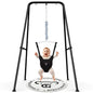 Freestanding baby standing jumper with supportive saddle seat for indoor and outdoor play