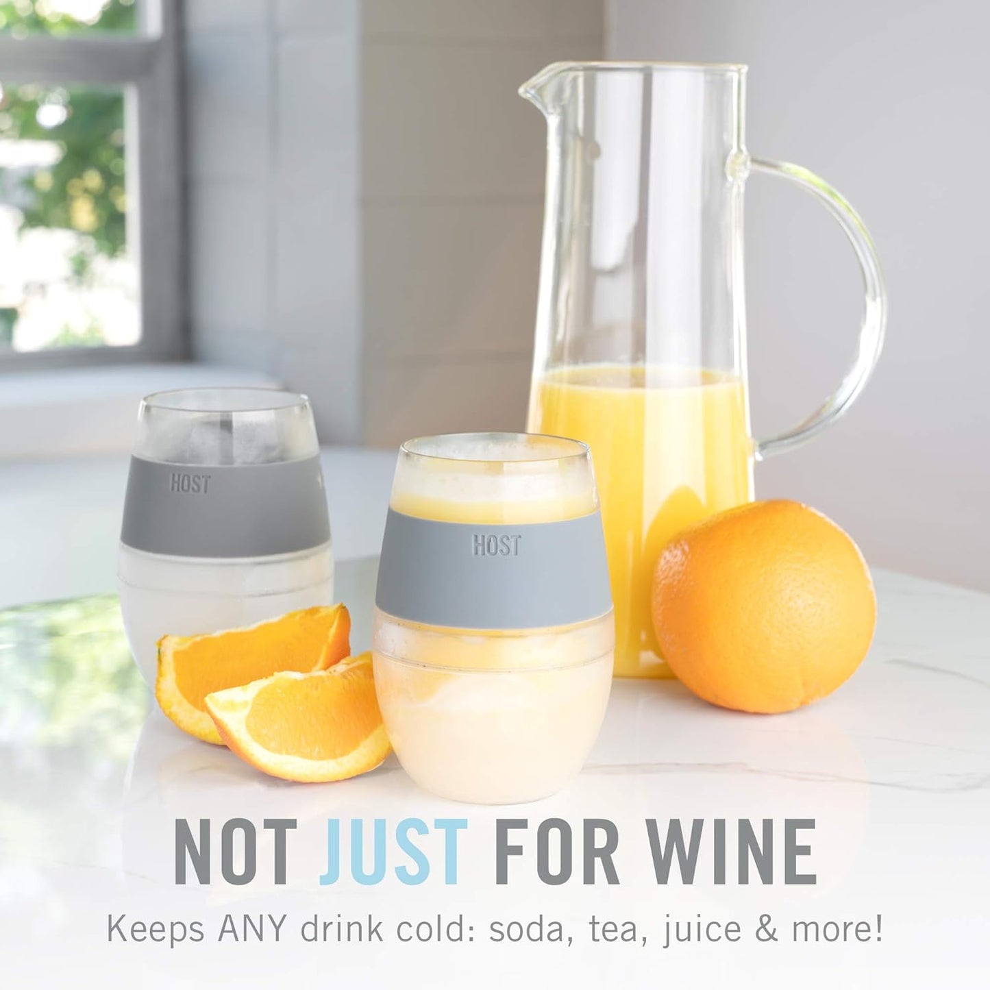 Freezable Stemless Wine Glasses – Insulated Cooling Gel Wine Tumblers Set