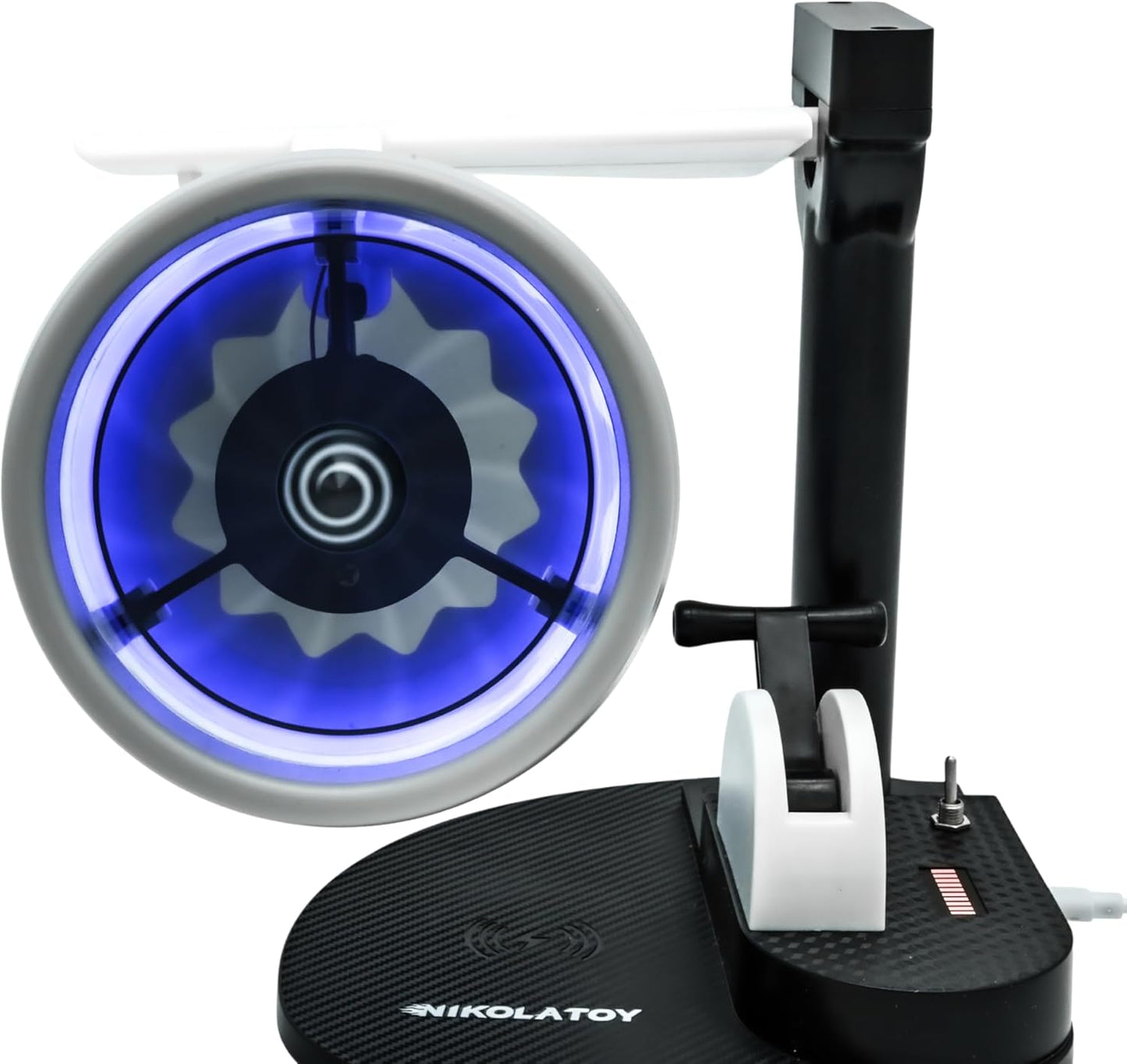 Jet Engine Fan Desk Gadget with Wireless Charger – LED Turbofan Model