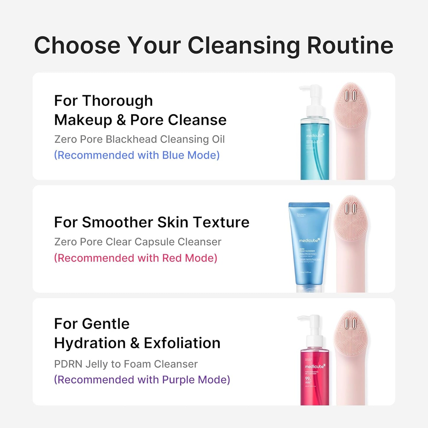 medicube Mini Booster Pro Plus Cleansing Device Set – 2-in-1 Korean Facial Tool (Pink)