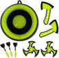 Leeray 3-in-1 bristle target board game with soft axes, darts and ninja stars for kids