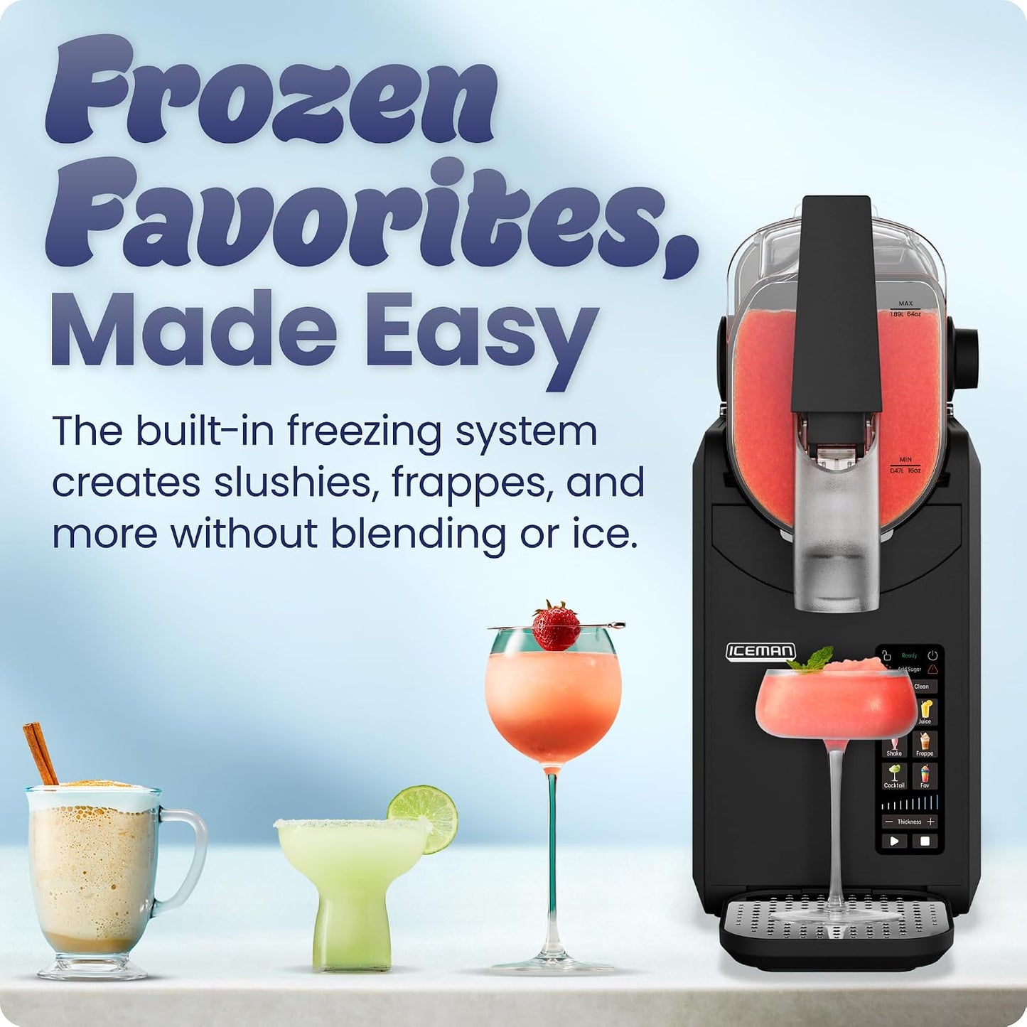 Slushy Machine for Home – 90 oz Frozen Drink & Margarita Maker