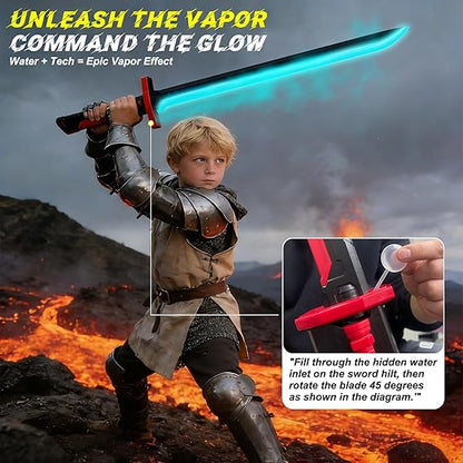 RGB LED Sparking Sword – Cyberpunk Light Up Saber with Sound & Mist