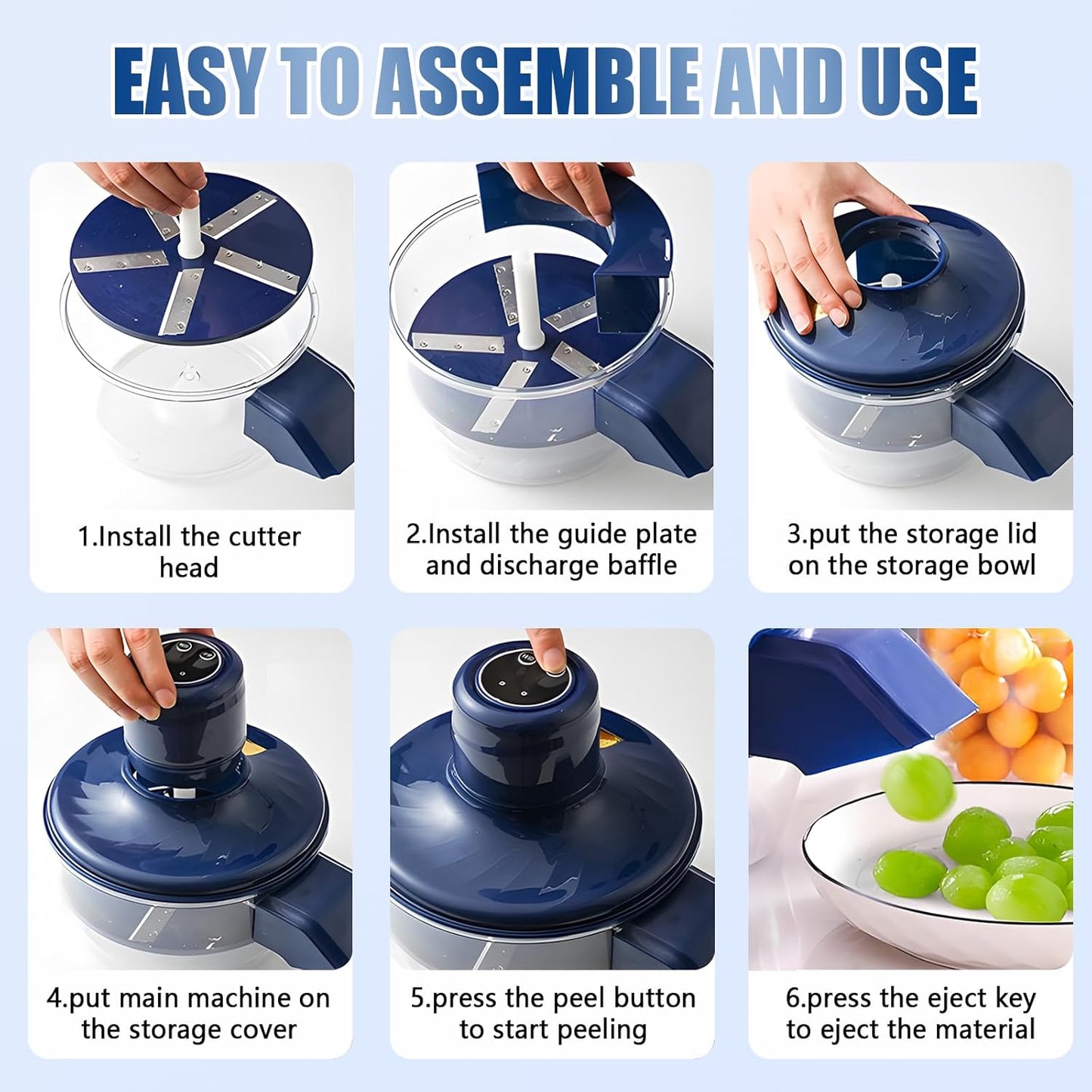 Electric Automatic Garlic Peeler – Cordless Grape & Tomato Peeling Machine