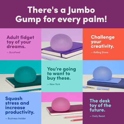 Speks Jumbo Gump Stress Ball – Ultra-Soft Squishy Memory Gel Fidget Toy (Mist)