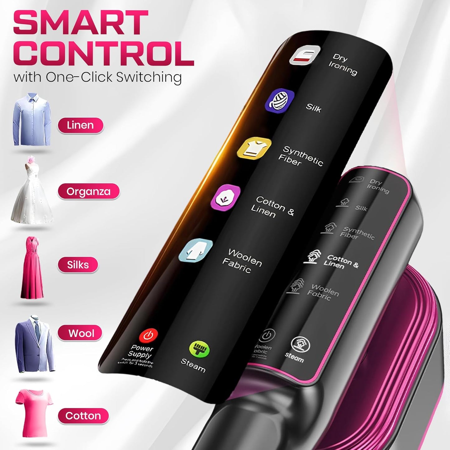 2-in-1 Travel Garment Steamer & Iron – Handheld Portable Clothes Steamer