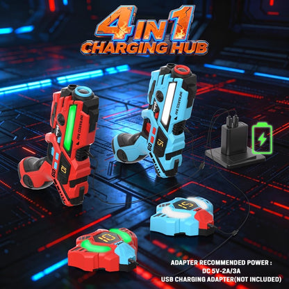 Laser Tag Set with LCD Vests – Rechargeable 2 Player Blasters for Kids & Adults