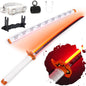 Rechargeable light-up LED cosplay sword glowing in the dark with holster and spinner