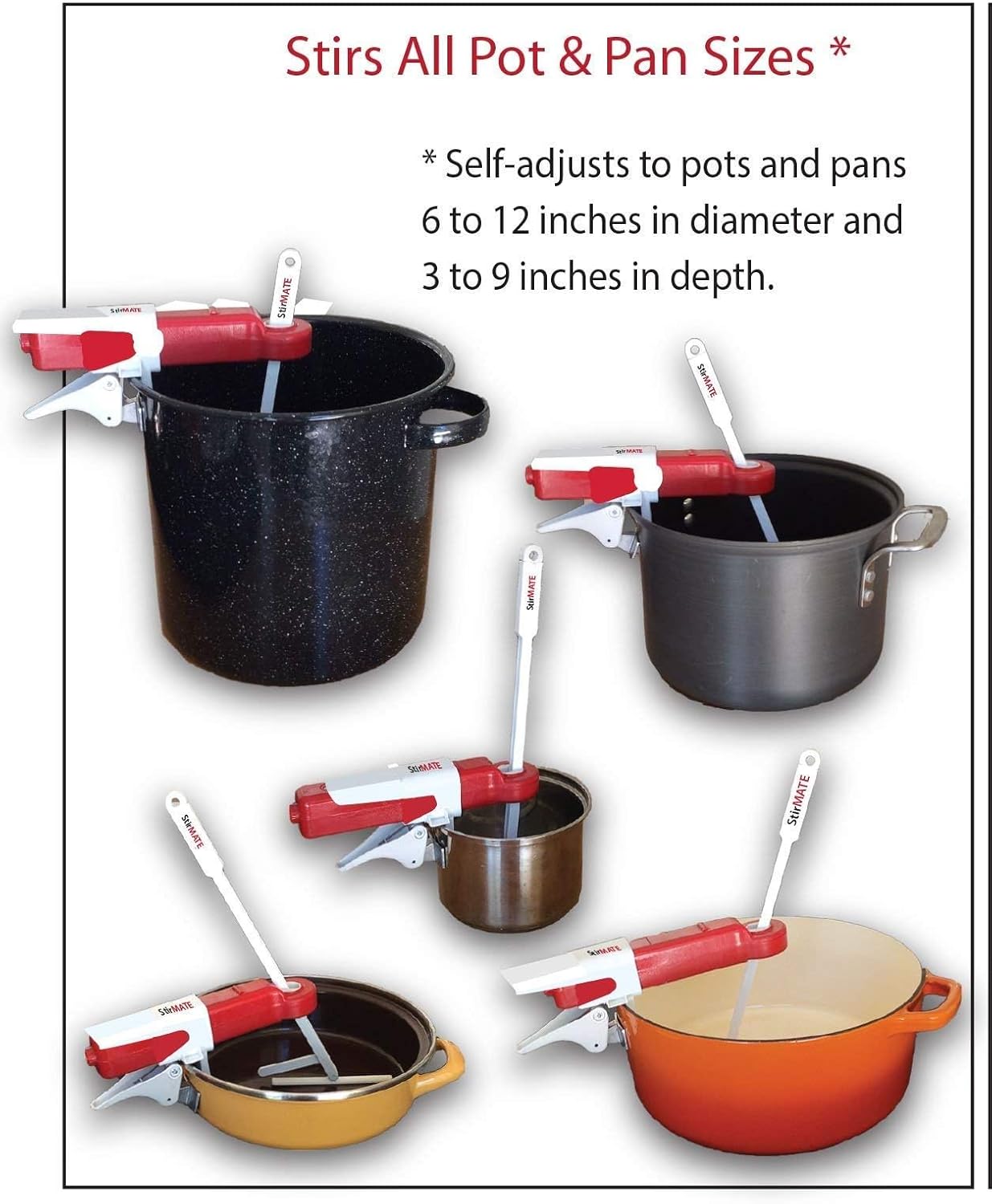 StirMATE Automatic Pot Stirrer - Hands-Free Cordless Kitchen Stirrer for Soups, Sauces & Risotto