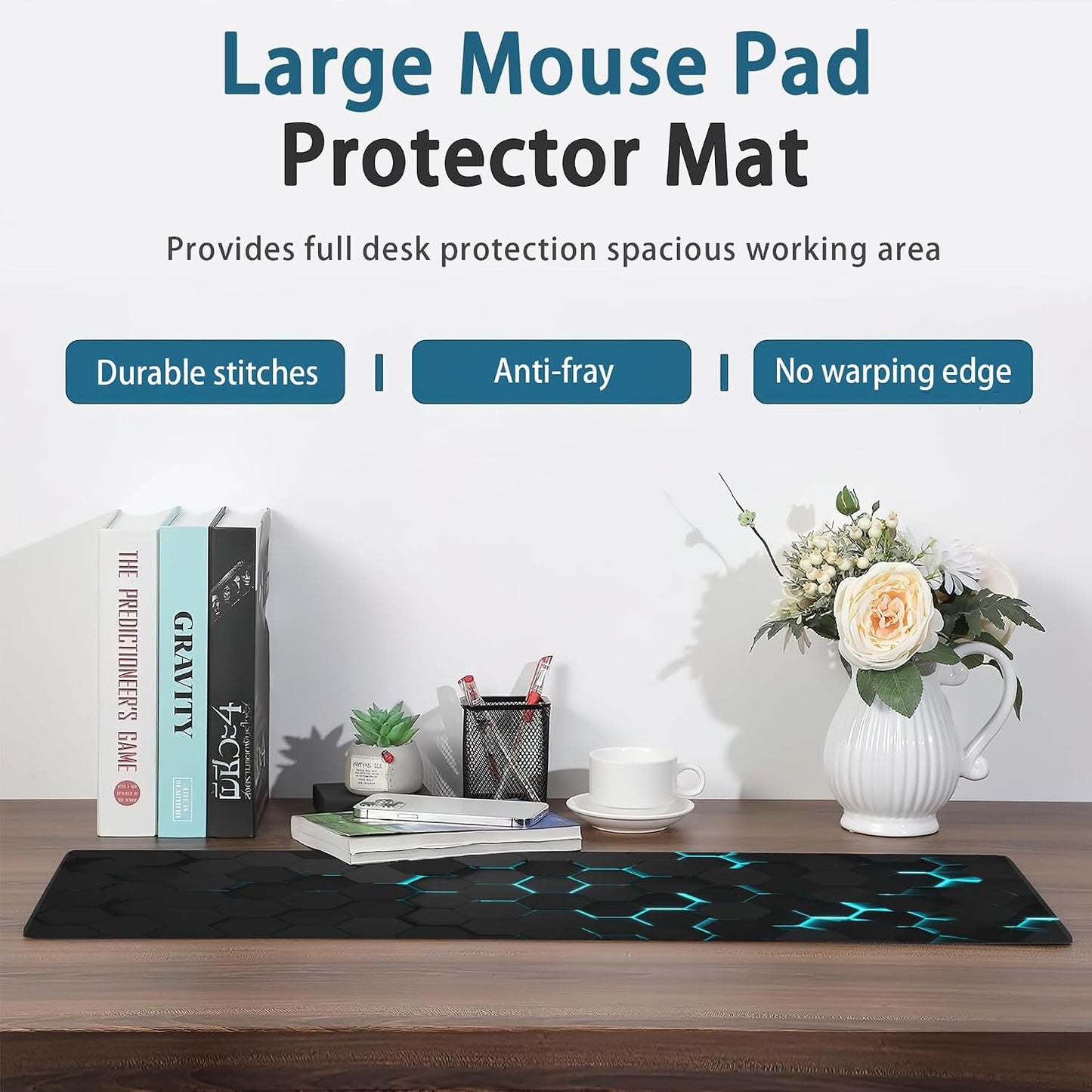 Gaming Mouse Pad – Extended Large Desk Mat with Non-Slip Base