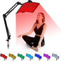 7-in-1 portable red and infrared LED light therapy lamp with stand for face and body