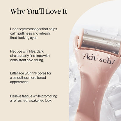 Kitsch Stainless Steel Ice Roller for Face – Cooling Facial & Eye Massager