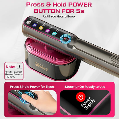 2-in-1 Travel Garment Steamer & Iron – Handheld Portable Clothes Steamer