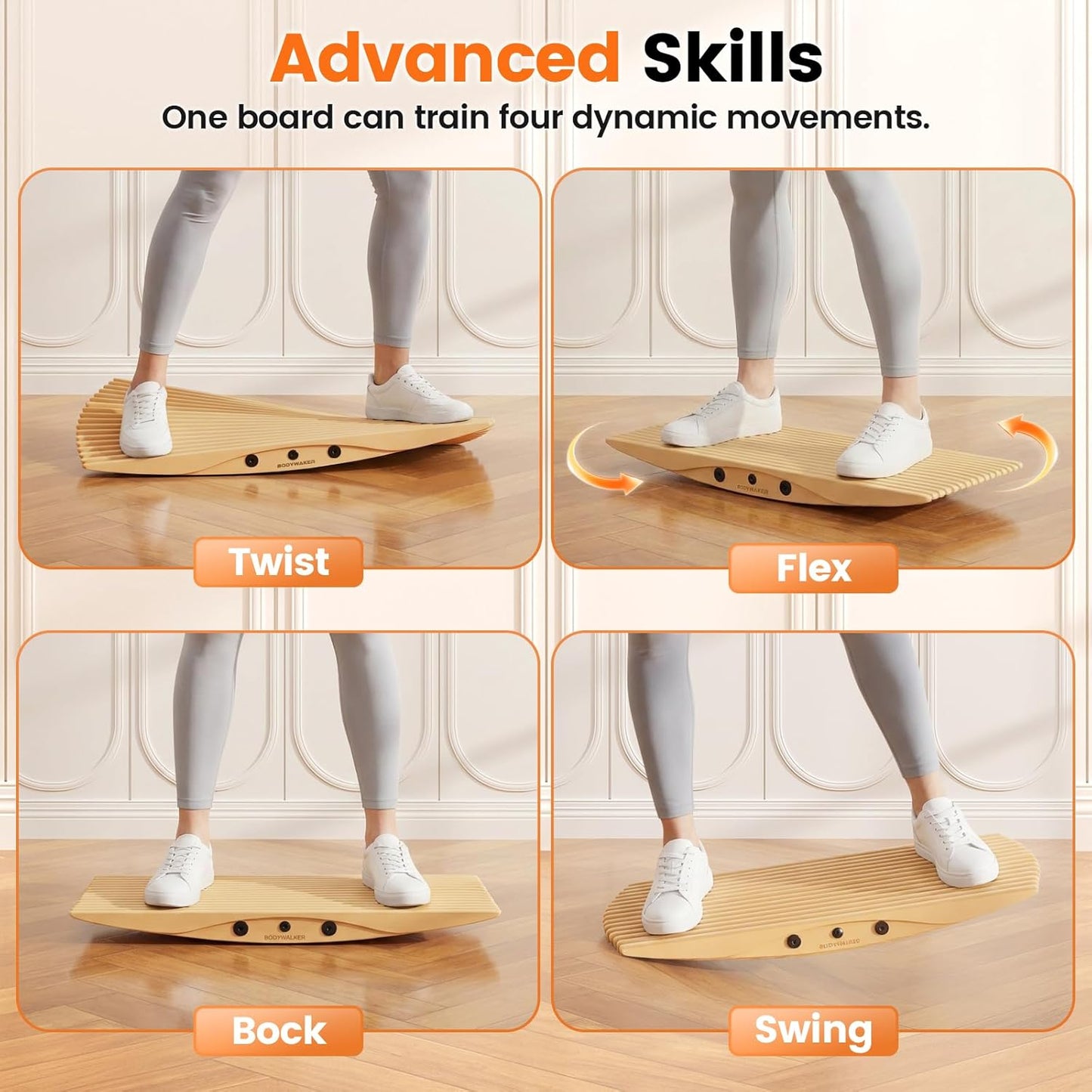 360° Wobble Balance Board – Standing Desk Rocker for Balance & Core Training