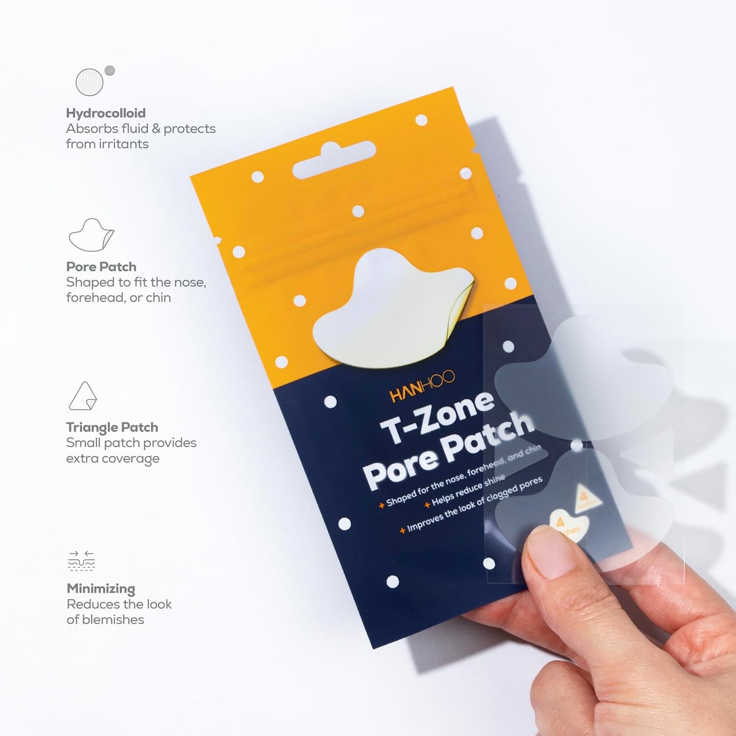 Hanhoo T-Zone Pore & Blemish Patch Bundle – 132 Hydrocolloid Patches (Korean Skincare)