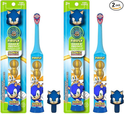 Sonic the Hedgehog Kids Electric Toothbrush – Battery Brush with 3D Cover