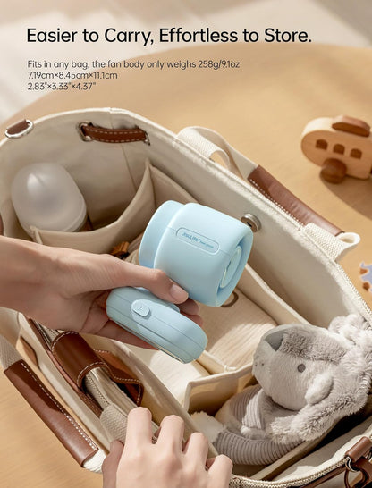 Portable Stroller Fan – 5000mAh Rechargeable Clip Fan with Night Light