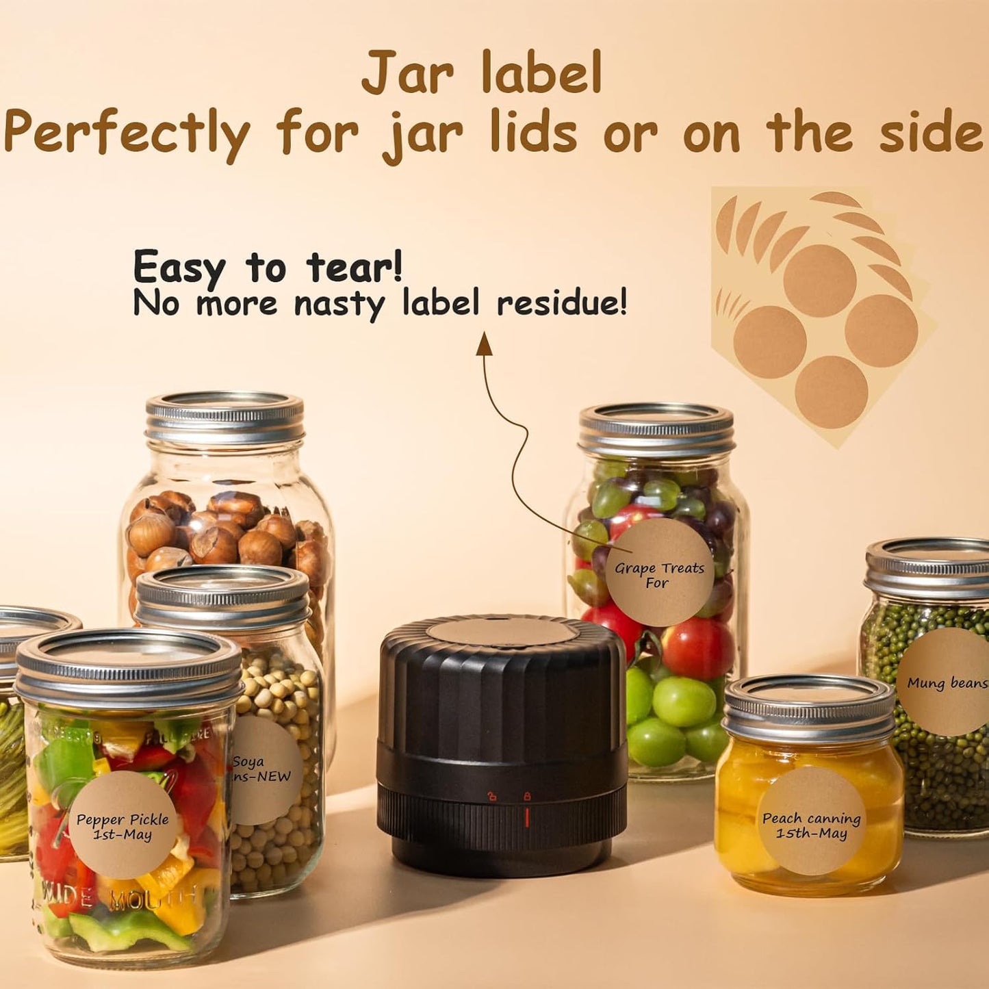 Electric Mason Jar Vacuum Sealer – Automatic Rechargeable Jar Sealer Kit