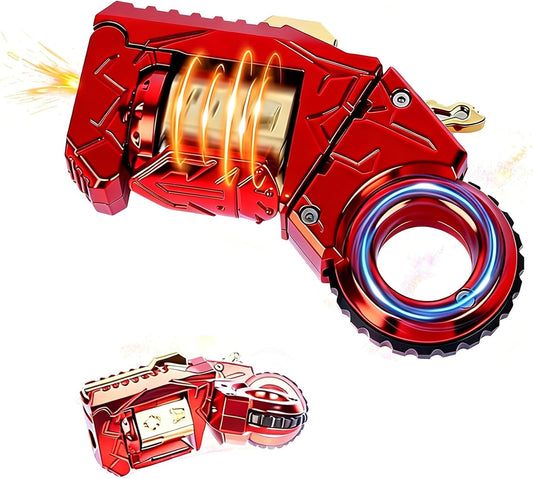 Metal EDC fidget toy gun for adults with spinner slider and clicker for stress relief