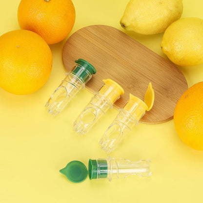 Manual Lemon Juicer Set of 4 – Citrus Squeezer with Filter