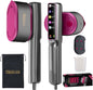 Handheld 2-in-1 travel garment steamer and iron with ceramic panel and touch display