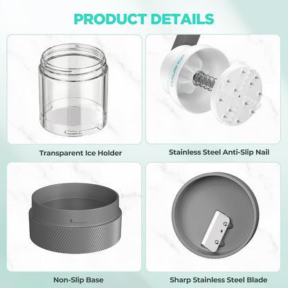 HAUSHOF Manual Ice Shaver – Hand Crank Shaved Ice Machine with Ice Mold