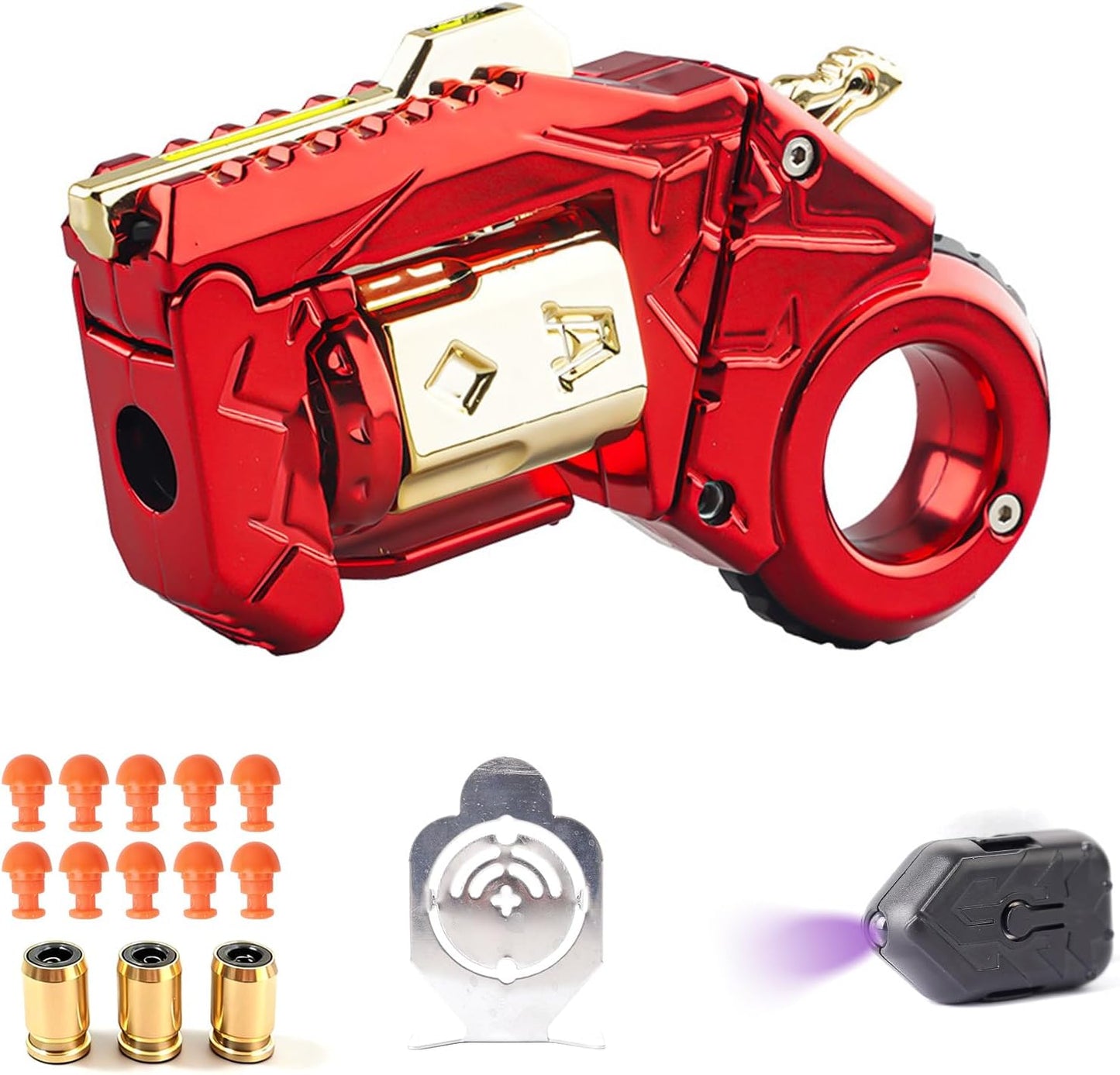 Metal Fidget Gun for Adults – EDC Stress Relief Spinner with Slider & Clicker