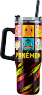 Pokémon Pikachu 33oz stainless steel insulated tumbler with handle and straw
