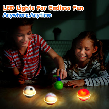 LED Light Up Spinning Tops with Launcher – Bulk Party Favor Toys for Kids