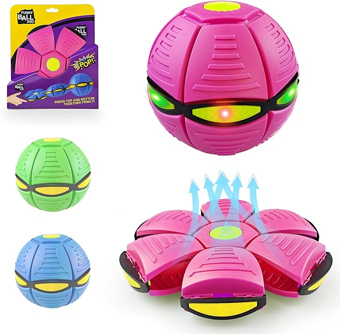 Pop-Up Bounce Ball – Light-Up Suction Fidget Jumping Toy for Kids