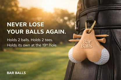 Novelty Golf Ball Holder – Funny Clip-On Ball & Tee Carrier for Golf Bag