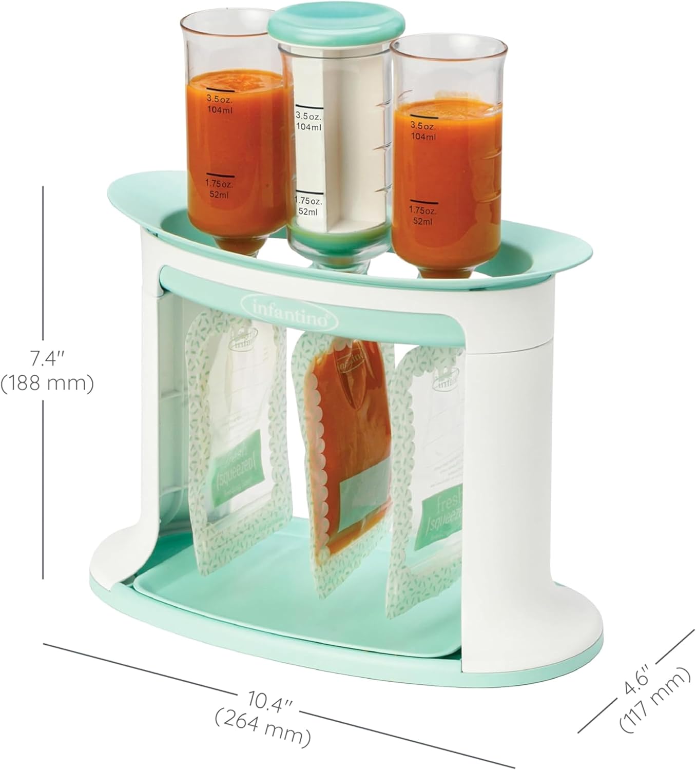 Baby Food Pouch Filling Station – Press & Store Set with 5 Reusable Pouches