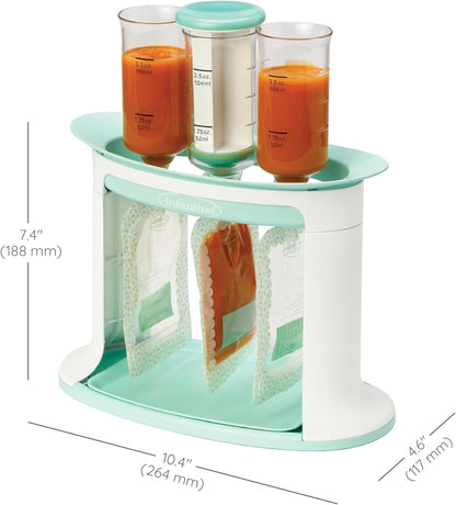 Baby Food Pouch Filling Station – Press & Store Set with 5 Reusable Pouches