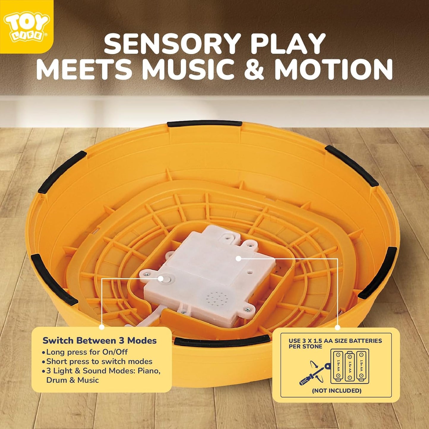 Light Up Musical Stepping Stones for Kids – 5 Pcs Balance & Sensory Toy, Ages 4-8