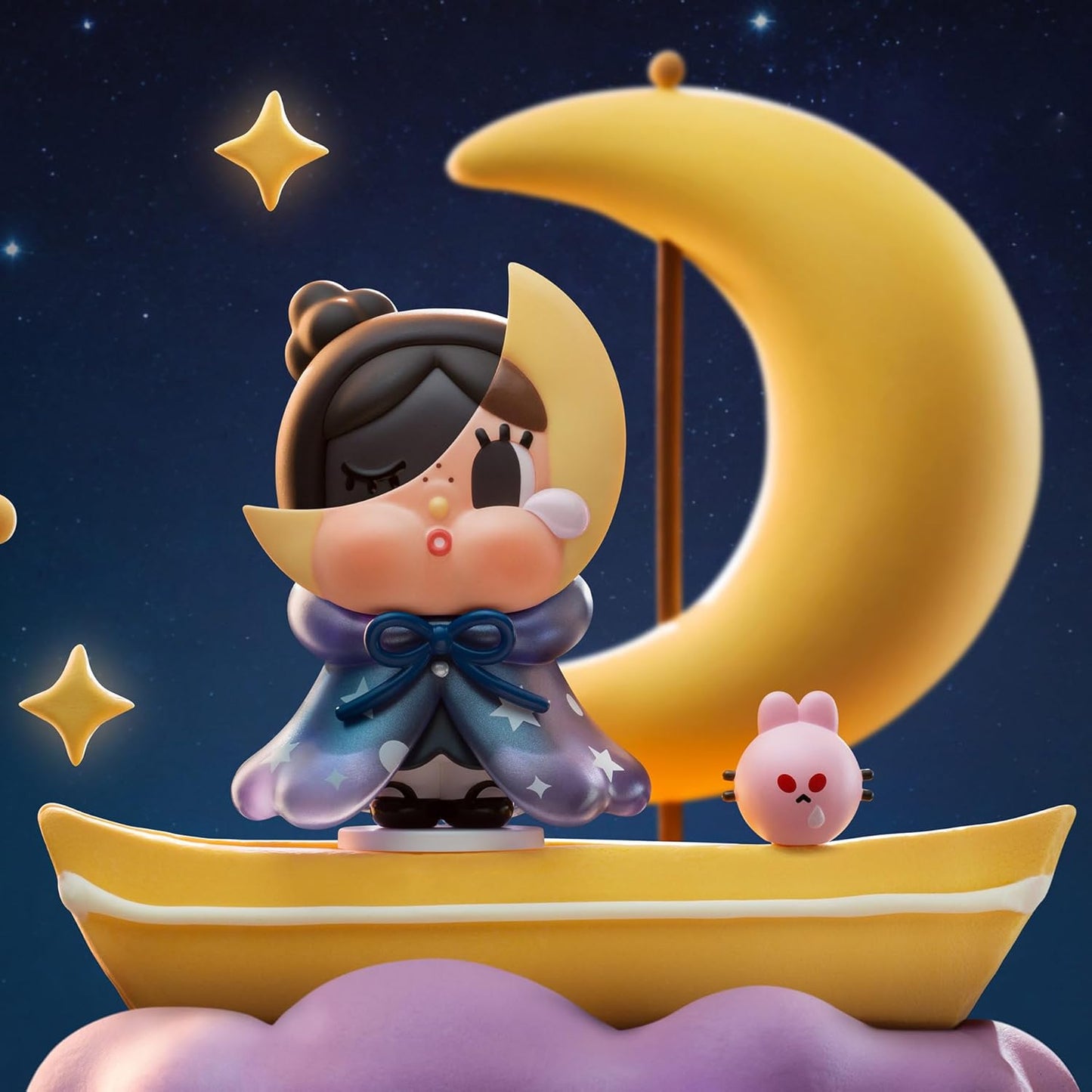 POP MART CRYBABY Crying to the Moon Series Blind Box - Collectible Figure, Random Design