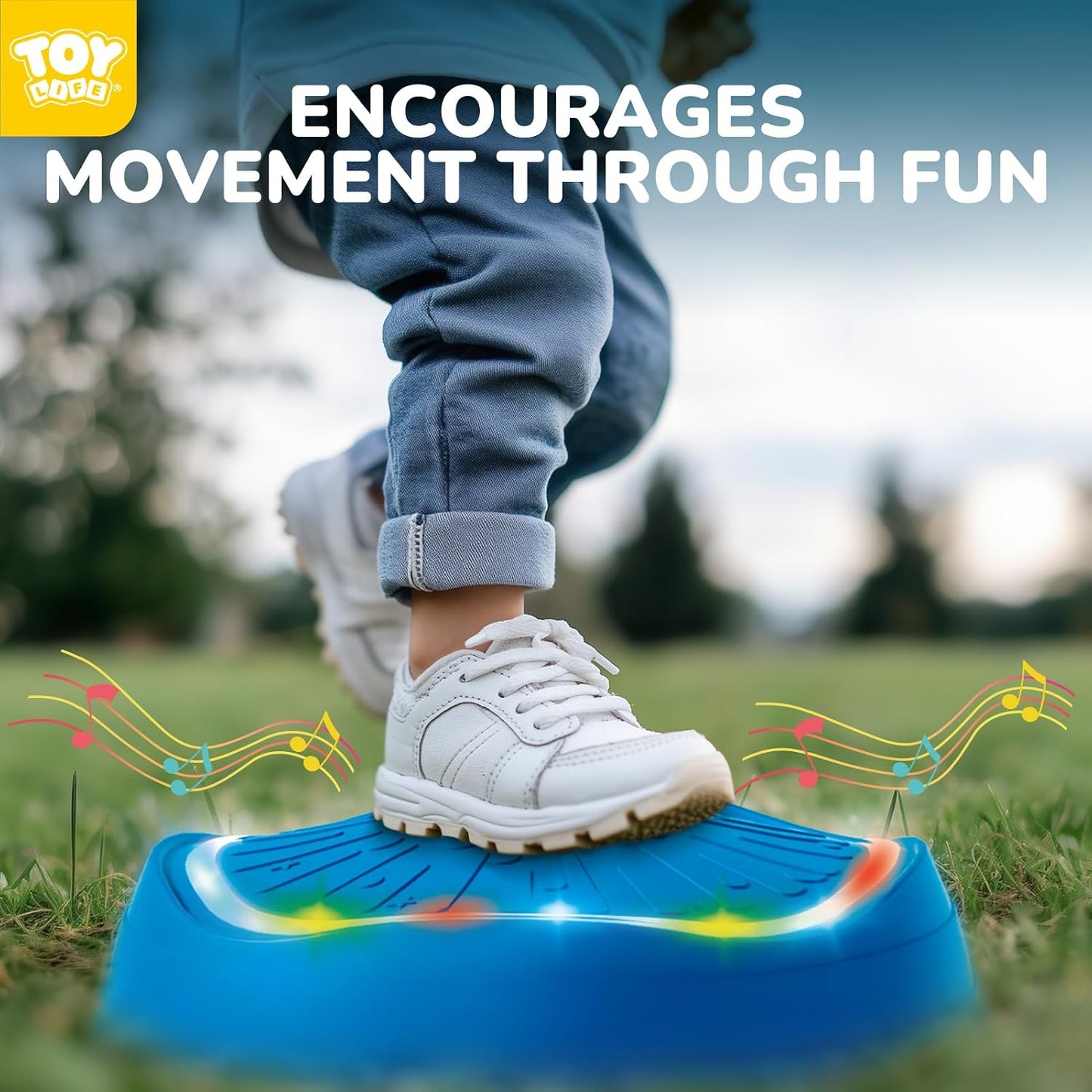Light Up Musical Stepping Stones for Kids – 5 Pcs Balance & Sensory Toy, Ages 4-8